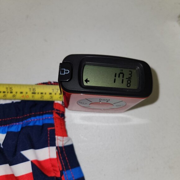 Speedo XL Swim Trunks Star-Spangled Design Red White Blue Elastic Waist 2510 - Picture 7 of 9